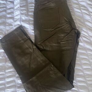 Women's Leggings Brown upper leather tin and soft stretch size S-M New